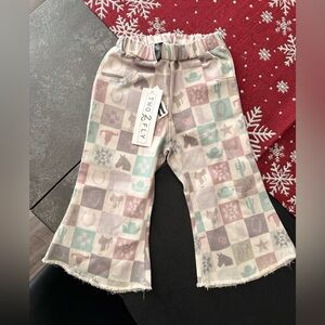 Two 2 Fly Kids Western Bell Bottom Pants